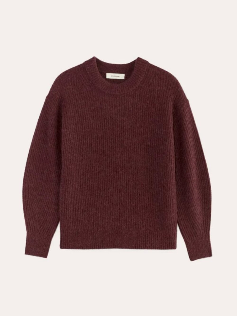 NWT Everlane The Cocoon Crew in Alpaca Burgundy Size XS - Picture 4 of 6
